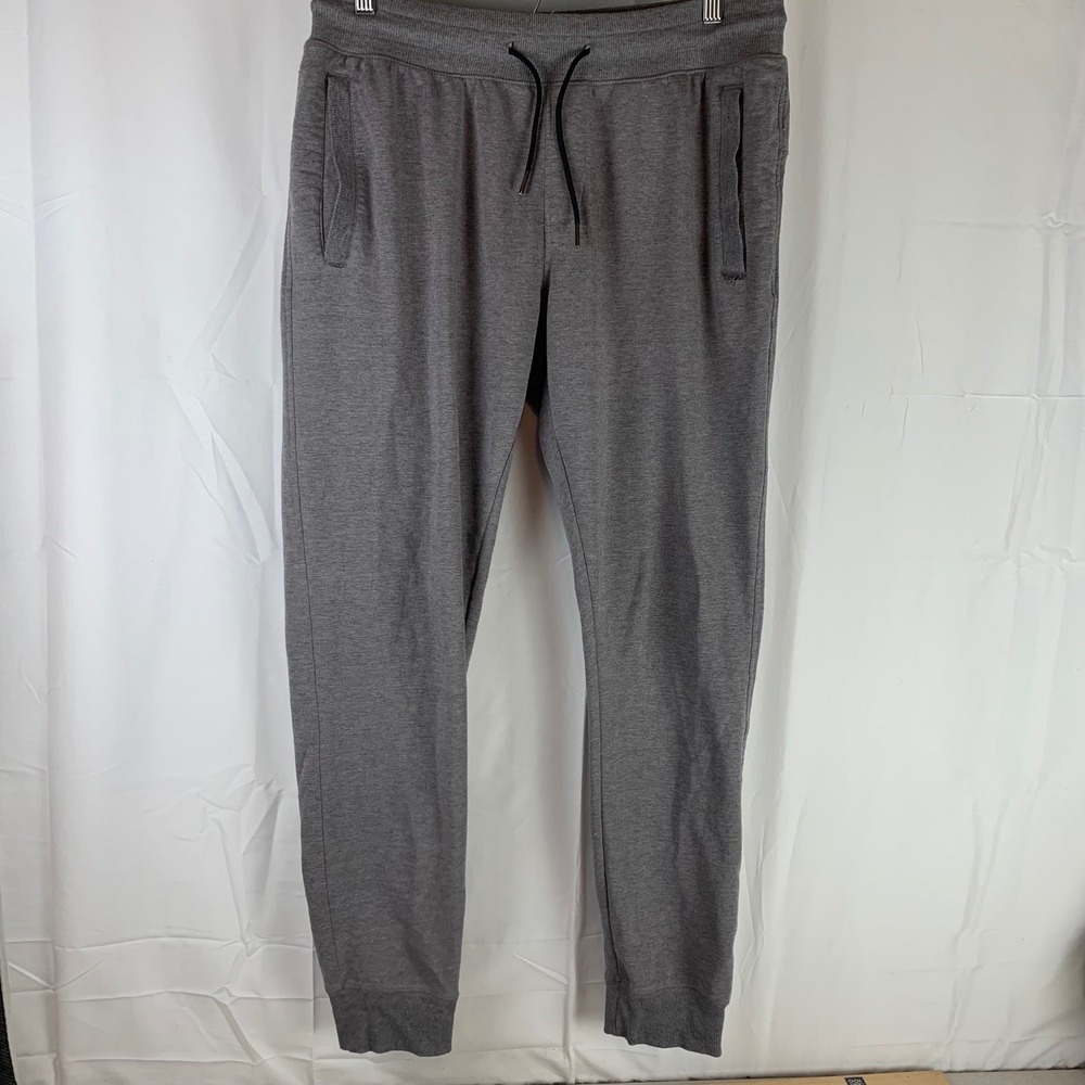 Zella Jogger Pants Mens Medium‎ Gray Cotton Blend Fleece Athleisure Sweatpants